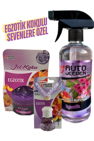 Auto Deepen 3lü Egzotik Oto Koku Ve Oda Koku Seti Jel Koku&sprey500ml&asma Koku 001