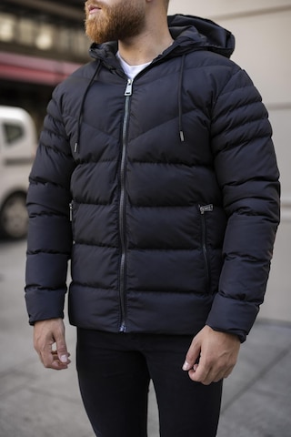 Famoda Erkek Siyah Kapşonlu Mont -fn10040 001