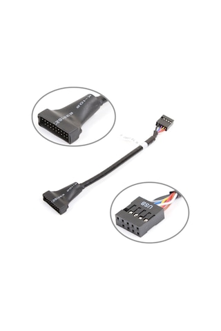 4584 9 Pin Usb 2.0 Dişi - 19 Pin Usb 3.0 Erkek Çevirici Dönüştürü