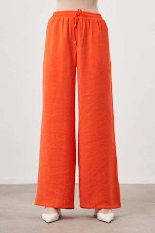 Mizalle Beli Lastikli Modal Nar Çiçeği Pantolon Narçiçeği