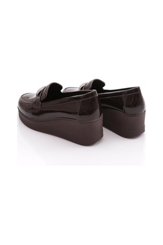 Dgn 618 Kadın Loafer Ayakkabı Kahve Rugan