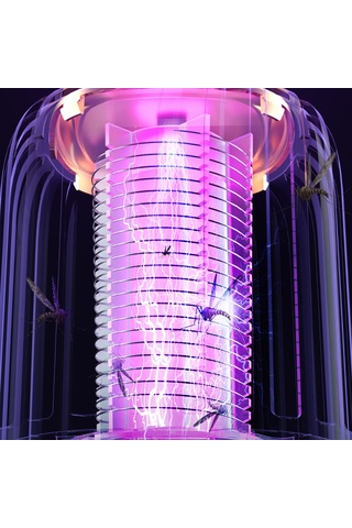 Lemestar Ev İçin Usb Li Mavi Kovucu Işık: 360 Led Işık İle Sinek Çekme, Turbo Motor G吸力, Yüksek Gerilimle Yok Etme Ve Görünür Depolama Kutusu