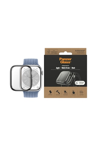 Apple Uyumlu Watch  Series 9 8 7 41mm Siyah Full Body Çerçeveli Ekran Koruyucu