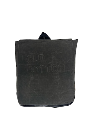 Old Cotton Cargo Vintage Su Geçirmez Kanvas Salaş Unisex Günlük Okul Tablet Sırt Çantası Naoko S 24x30cm Siyah