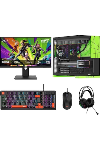 Dragos DRX8362 R5-7500F 32 GB 1 TB NVMe 16 GB RTX5060Ti 24.5" Free Dos Masaüstü Oyuncu Bilgisayarı