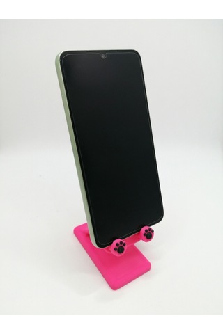 Pati Ve Ayı Tasarımlı Sevimli Telefon Standı - Pembe - Çocuklara/hayvanseverlere