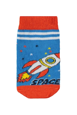 Civil Boys Space 3'lü 2-12 Yaş Erkek Patik Çorap Çok Renkli
