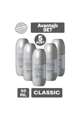 Equal Classic Erkek Roll-On Deodorant 5 x 50 ML