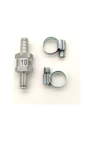 Mazot Benzin Yakıt Çekvalf 10mm ve 2 Adet Hortum Kelepçesi