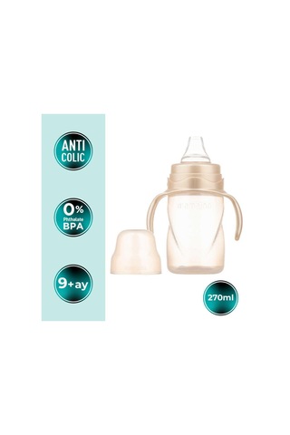Mamajoo Antikolik Biberon 150 Ml ve Antikolik Akıtmaz Alıştırma Bardağı 270 Ml - Pearl