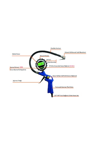 California Pneumatic DG-21K CAP69509 Lastik Şişirme Seti