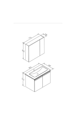 Orka Terme 80 Cm Mdf Beyaz Banyo Dolabı Takımı Beyaz
