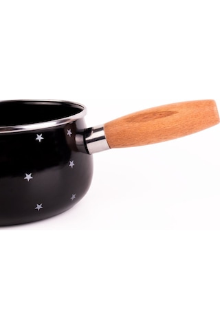 Star Emaye Yıldız Desenli Tava 16cm 1,3 Litre Bej