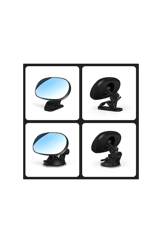 Seametal Araba İç Ayna Bebek Aynaları Pano Vantuz Ön Cam Güneşlik Plaka Klipleri Yardımcı Dikiz Aynası Gözlemleyin Clamp Oval