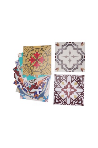 Hangfox 10 Adet 15x15cm Pvc Mutfak Banyo Merdiven Stickerları - Suya Dayanıklı, Kolay Kurulum, Moroccan Desenli Duvar Ve Zemin Kaplama Rastgele Desen Diğer
