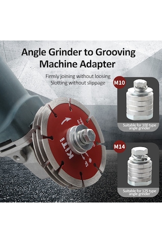 Singree M10/m14 Vida Bağlantılı Çelik Açılı Taşlama Adaptörü - 44.3x32x17mm Gümüş Renk