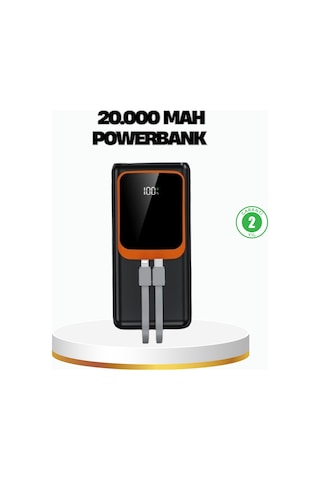 Powerbank 20000 Mah 22.5w Hızlı Şarjlı Ve Kompakt Çoklu Kablo Çıkışlı
