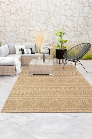 Tiora Tı007a Bej Jüt Halı Naturel Sisal Örme Hasır Modern Yıkanabilir Dayanıklı Tozu Yok