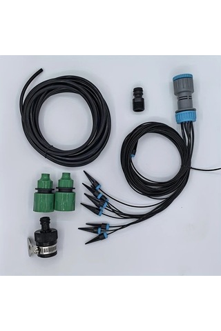 Elmpaly Yeni Uzatma Hortumlu 10 Başlıklı Damla Sulama Seti Bahçe Sulama Sistemi