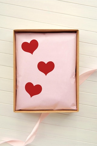 Yılbaşı Sevgililer Günü 3x4 Cm 60 Adet Kalp Sticker Seti, Hediye Paketi Süsü - Paketleme - Özel Kesimli