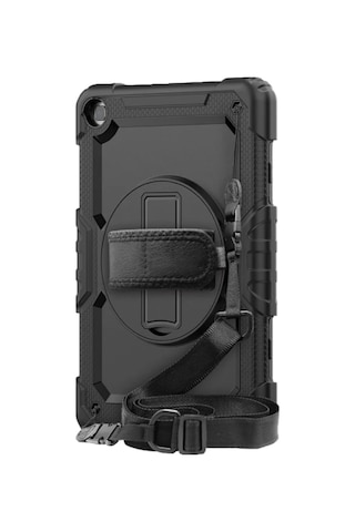 Lenovo M10 Tb311fu İle Uyumlu Defender Askılı 360 Dönebilir Standlı Zırh Tablet Koruyucu Kılıfı Korumalı Kapak
