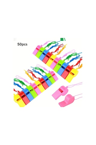 Willowhaven Koçlar İçin 50 Adet Karışık Renkli Yüksek Sesli Spor Düdük Seti