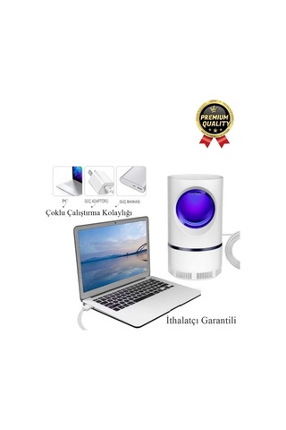 Premium Kimyasalsız Sessiz Şarjlı Uv 6 Işıklı Elektrikli Haşere Böcek Sinek Kovucu Öldürücü Lamba