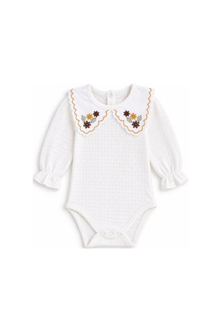 Babyhola 1-3 Yaş Kız Bebek Çocuk Çıtçıtlı Badi Pantolon Şık Alt Üst 2'li Takım Bayramlık 2327 Turuncu