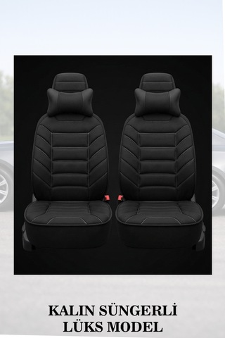 Yaris 2000 Uyumlu Siyah Renk Lüks Premium 2 Adet Minder Ve Yastık