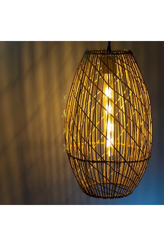 Rattan Sarkıt Bambu Avize: Moonlight