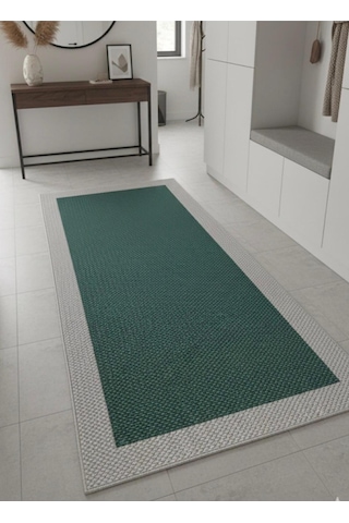 Lüks Sisal Makine Dokuması 8mm Dokuma Tabanlı Mutfak Balkon Halısı Yeşil-krem 832426808 Yeşil-krem