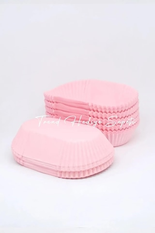 Takribi 200 Adet Büyük Boy Pembe Ekler Kağıdı 8.5x4 Cm, Baklava Sunumluk, Muffin Kek Kalıbı Sku: Smg8690010551610 Ahşap