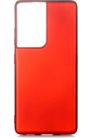 Samsung Uyumlu Galaxy S21 Ultra Kılıf Zore Premier Silikon Kapak-Kırmız