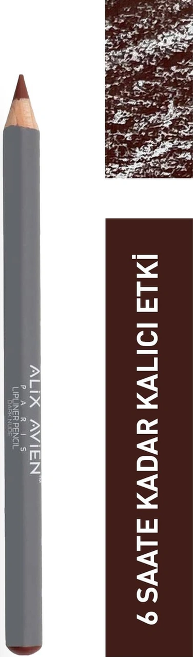 Alix Avien Uzun Süre Kalıcı Dağılma Yapmayan Nemlendirici Dudak Kalemi Lipliner Pencil Dark Nude