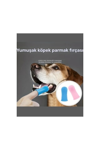 1 Adet - Süper Yumuşak Köpek Ve Kedi Parmak Diş Fırçası Yavru Köpekler Ve Küçük Evcil Hayvanlar İç