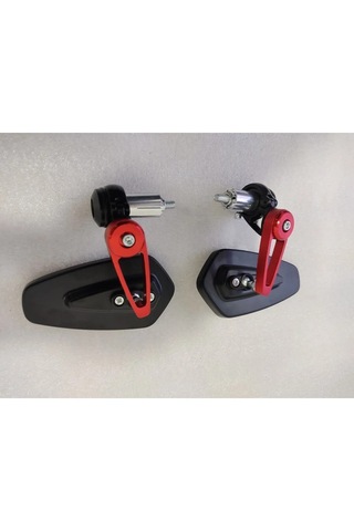 Motosiklet Katlanabilir Gidon Ayna Universal Ayarlanabilir Red