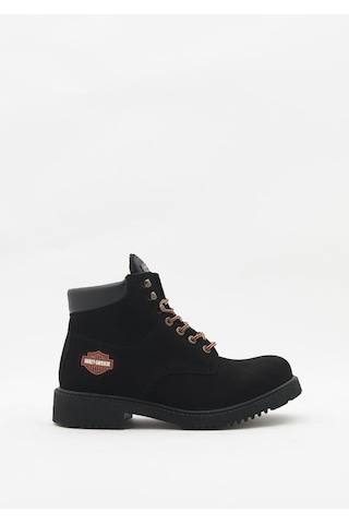 Harley Davidson 556 Mid Black Süet Erkek Bot Siyah