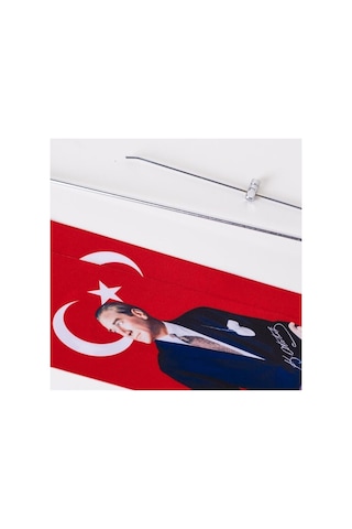 Zc Bayrak Atatürk-türk Bayrağı T Saten Kumaş Masa Bayrağı 10x30 Cm Diğer
