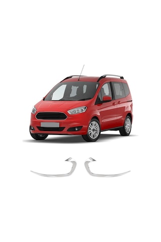 Ford Courier Uyumlu 2014 Ve Üzeri Krom Far Kaşı 2 Parça Paslanmaz Çelik