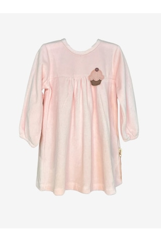 Flexi Kız Bebek Kadife Elbise-481 Pembe
