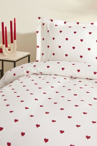 Karaca Home Amour 100 Pamuk Çift Kişilik Pike Takımı Kırmızı Kırmızı