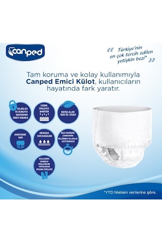 Canped Emici Külot Hasta Bezi Extra Büyük Boy XL 30'Lu x 2 60 Adet