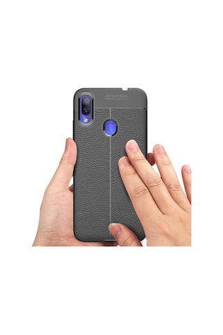Xiaomi Redmi Note 7 Kilif Deri Tarzi Niss Silikon Case 389472364