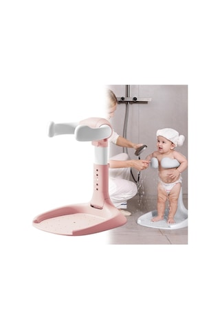 Sunup Sn-29260 Pembe Bebek Banyo Yardımcısı Boy Ayarlı Ve Ayaklı Yıkama Standı Bebek Duş Tutucu Tutacağı Diğer