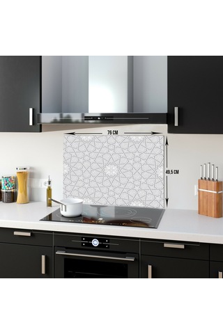 Decorıta Cam Ocak Arkası Koruyucu | Selçuklu Motifi