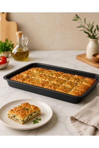 Fisko Fırın Tepsisi 40x29-6 Cm Derinlik Siyah