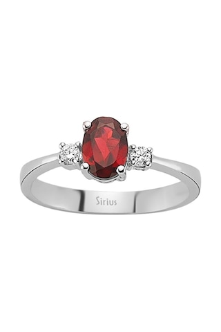 Sirius Pırlanta Ve Oval Garnet Taşlı Yüzük 0824R0043