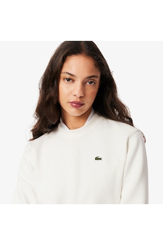 Lacoste Kadın Regular Fit Bisiklet Yaka Sweatshirt Beyaz
