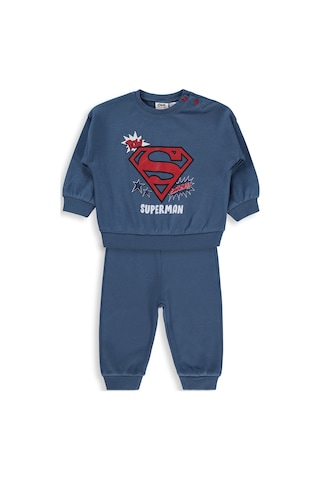 Civil Baby Superman Baskılı 3-18 Ay Takım - Mavi İndigo