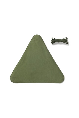 Açık Kamp Su Geçirmez Tuval Taşınabilir Üçgen Dışkı Bezi Yeşil